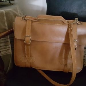 LEATHER COMPUTER BRIEFCASE OR MESSENGER BAG